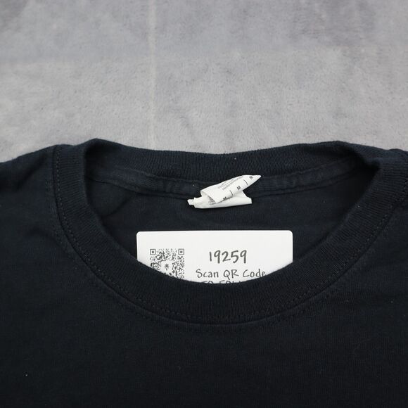 Gildan Shirt Mens M Black Short Sleeve Crew Neck Cotton Graphic Print Casual Tee - Picture 9 of 16